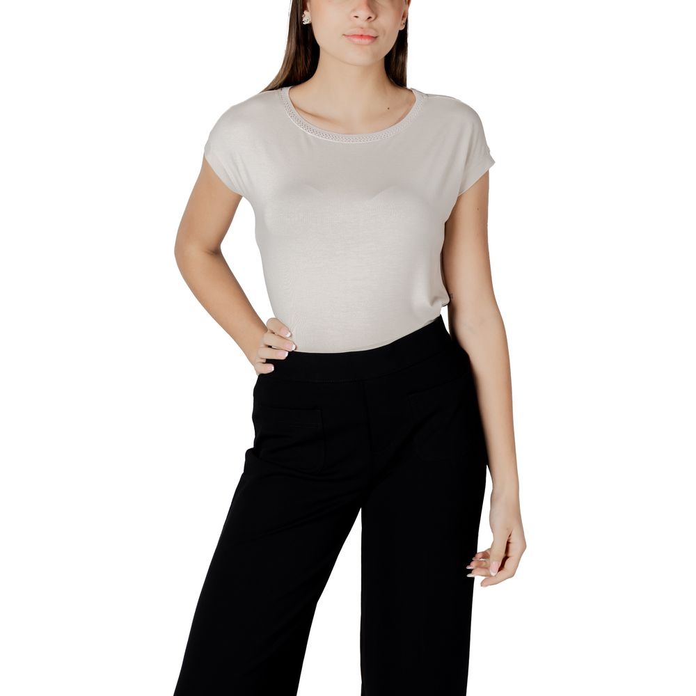 Street One Beige Viscose T-Shirt