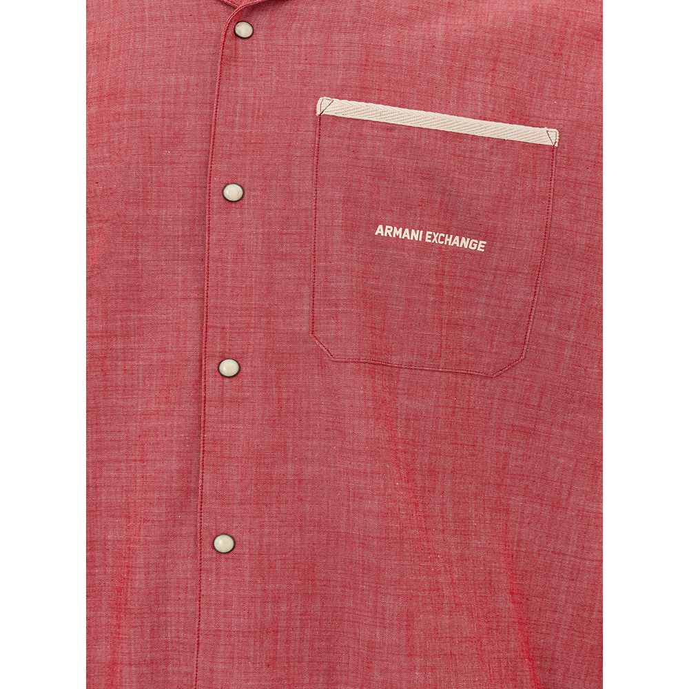 Moška srajca Armani Exchange Crimson Cotton Classic