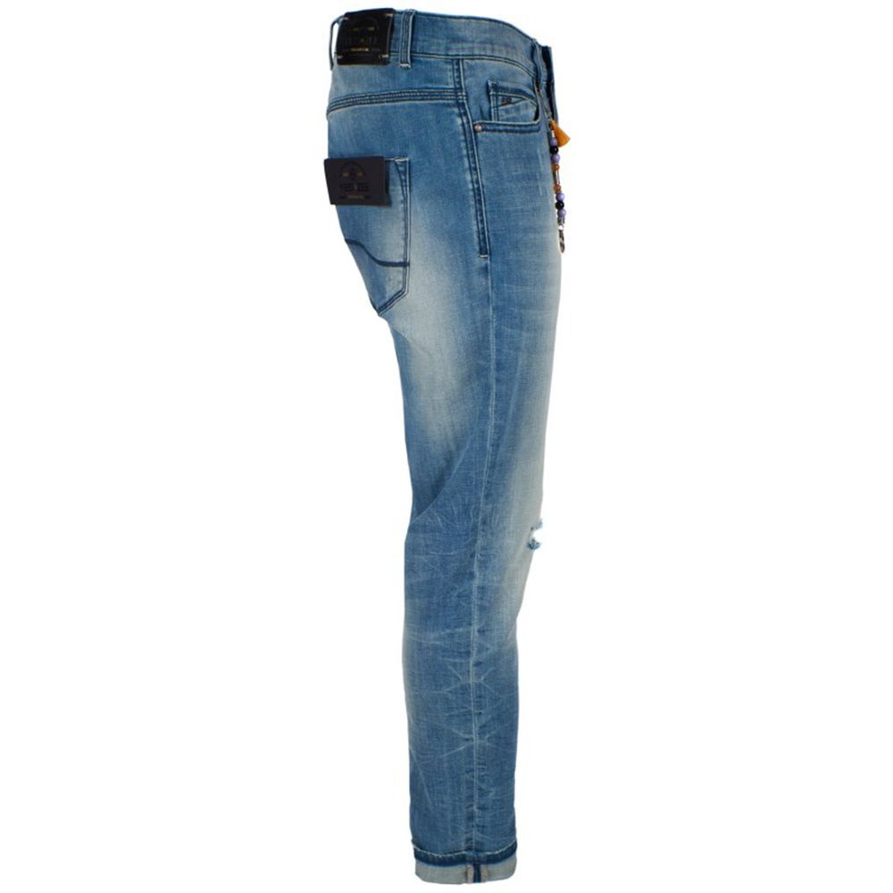 Yes Zee Blue Cotton Men Jeans