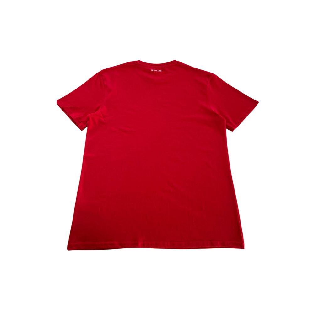 Trussardi Beachwear Red Cotton Men T-Shirt