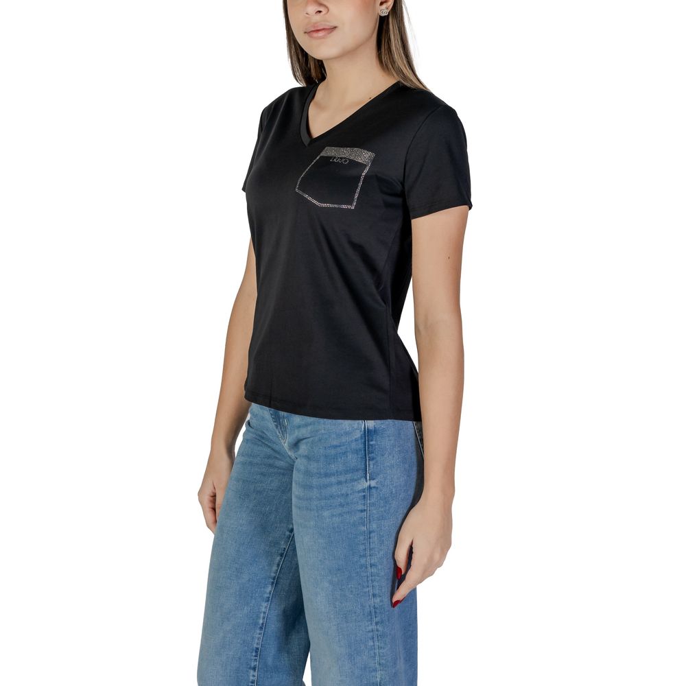 Liu Jo Black Cotton T-Shirt