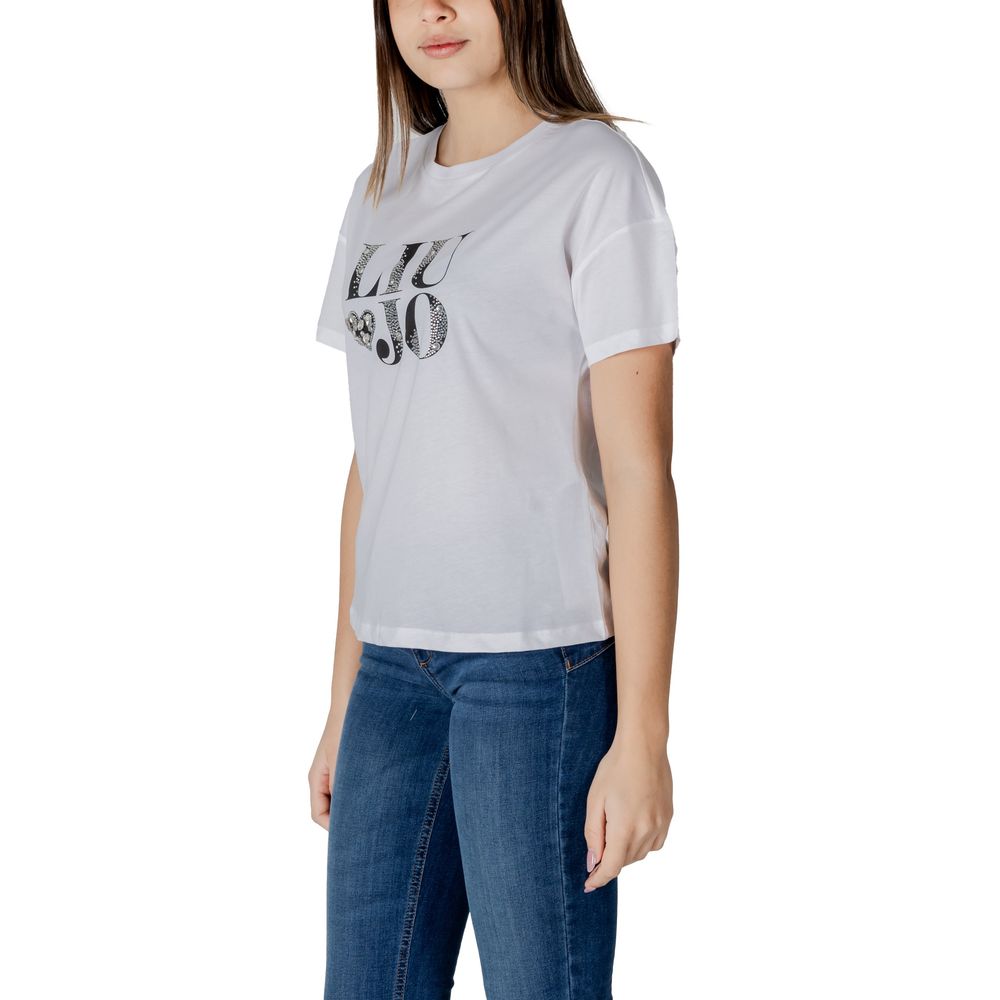Liu Jo Black And White Cotton T-Shirt