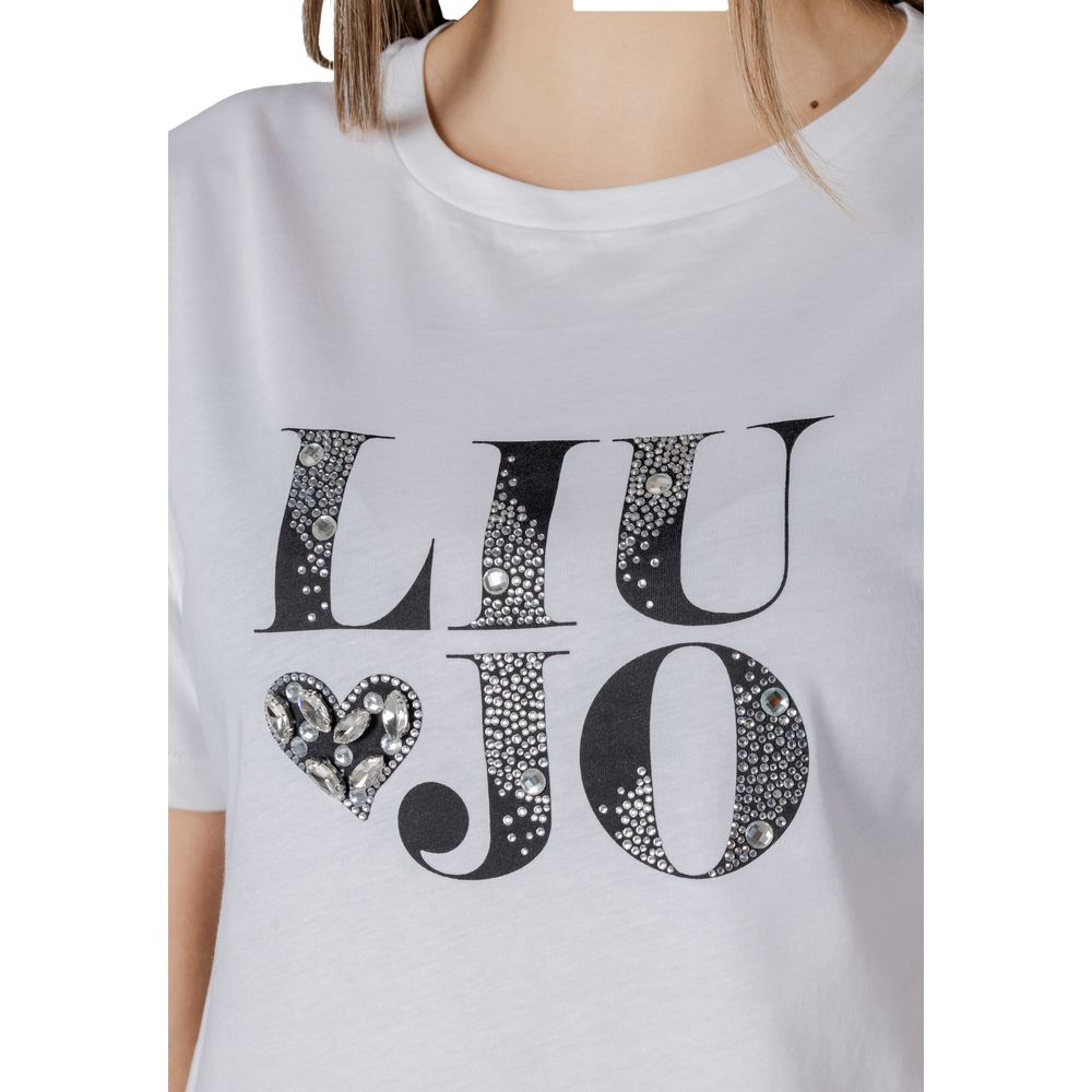 Liu Jo Black And White Cotton T-Shirt