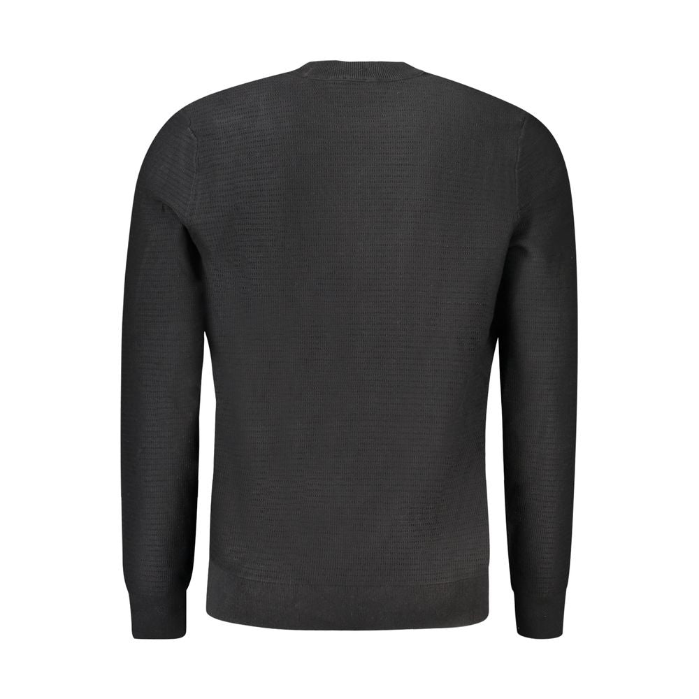 Hugo Boss Moški pulover iz črnega bombaža