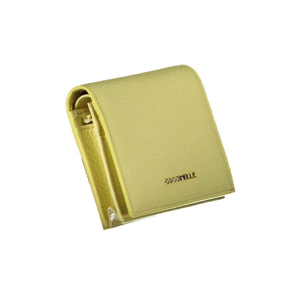 Coccinelle Rumena usnjena denarnica