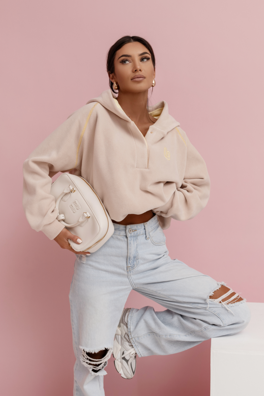 LOOM flis majica - Bež