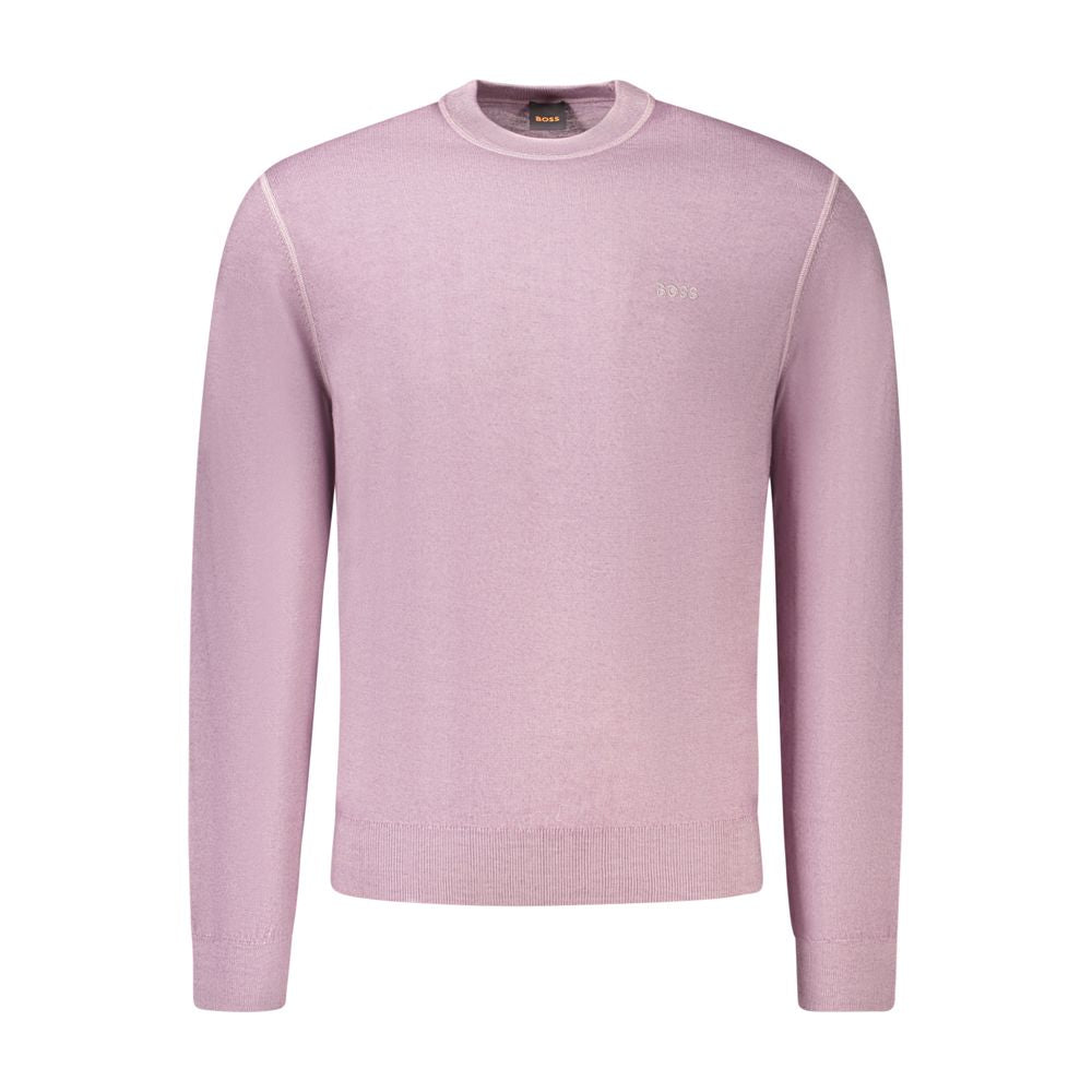 Hugo Boss Vijolična volna Moški pulover