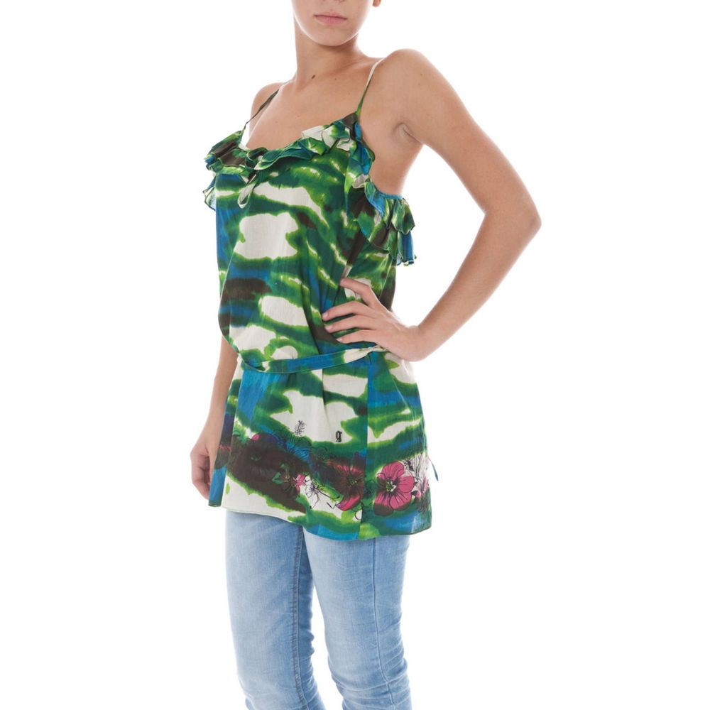 John Galliano Green Cotton Unisex Tank