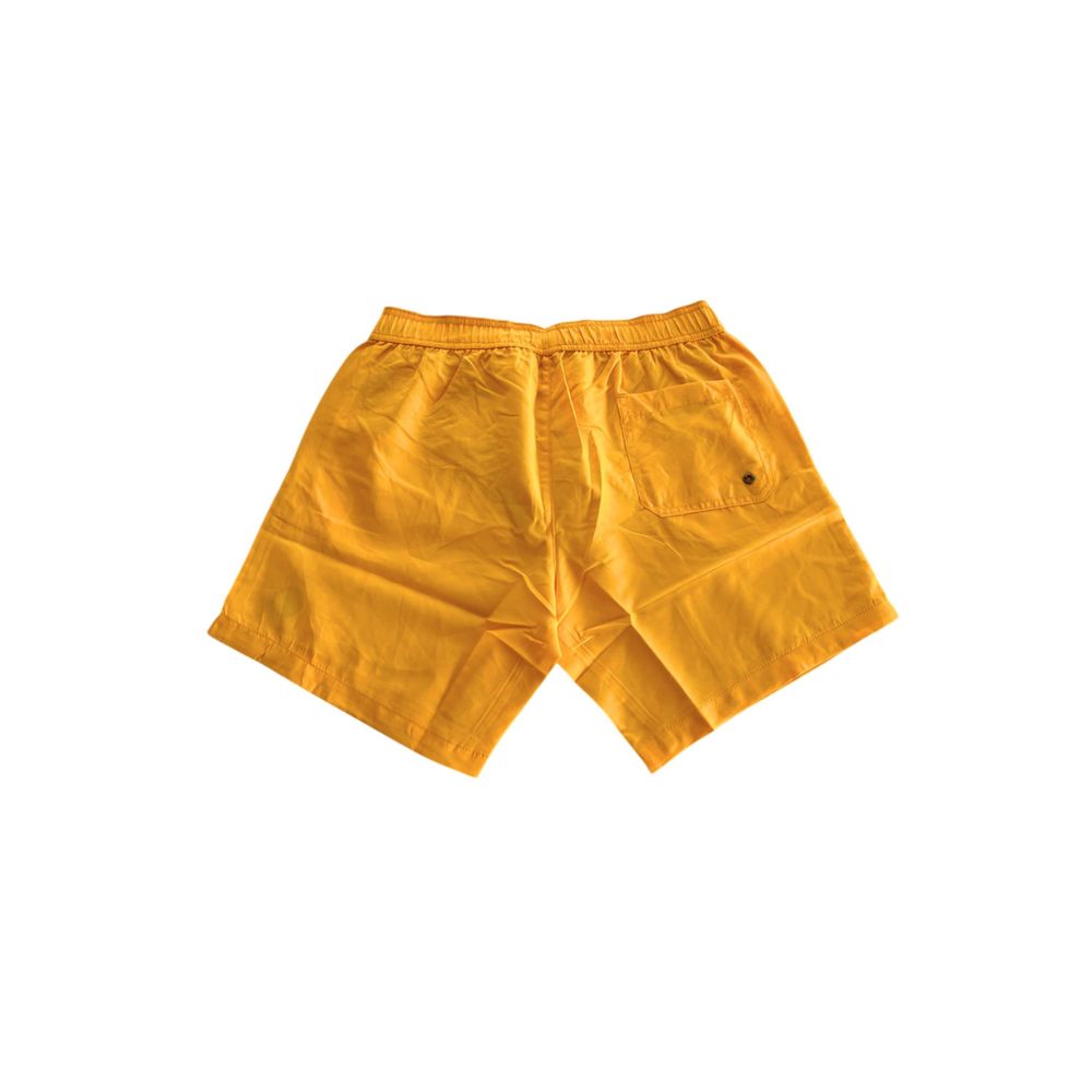 Trussardi Beachwear Yellow Polyester Men Swimwear