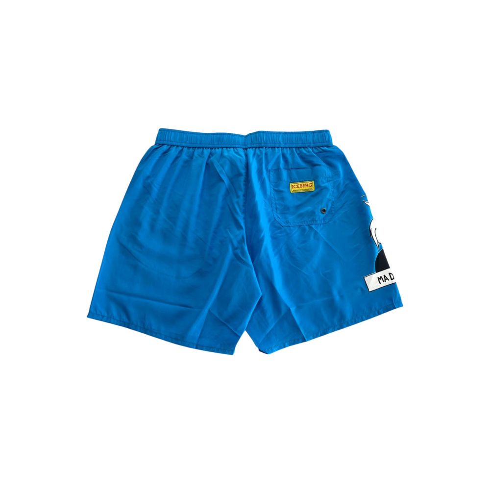 Iceberg Light Blue Polyester Men Swim Short
