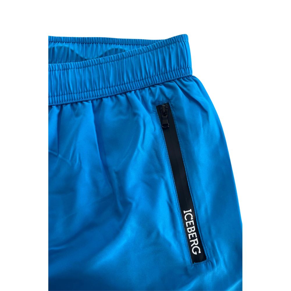 Iceberg Light Blue Polyester Men Swim Short