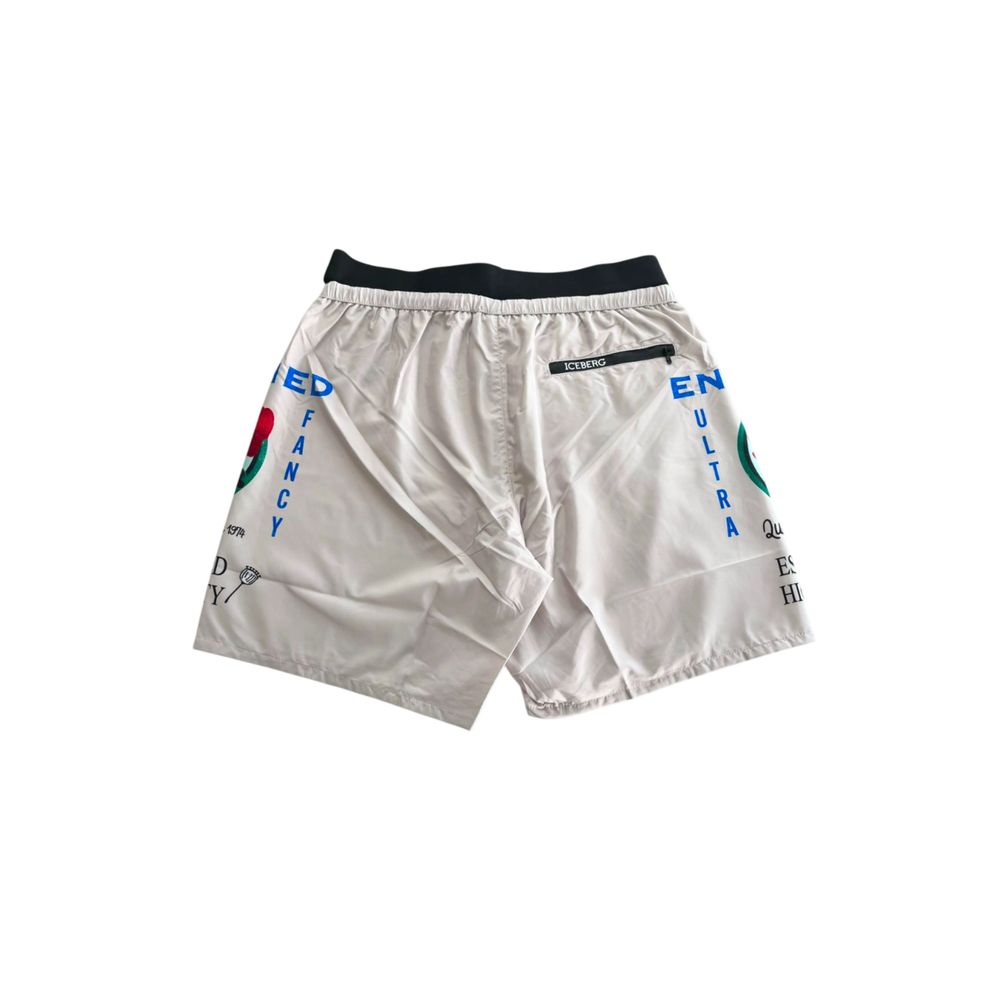 Iceberg White Polyester Men Swim Short