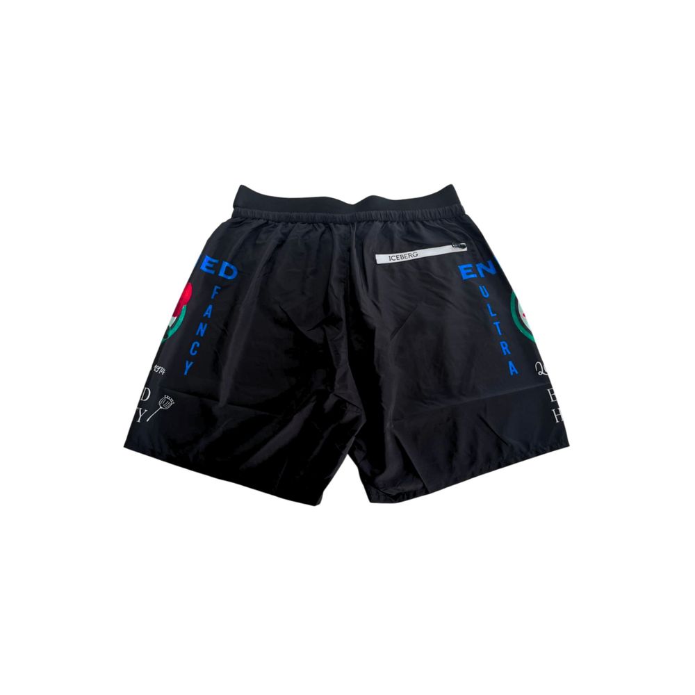 Iceberg Black Polyester Men Swim Short
