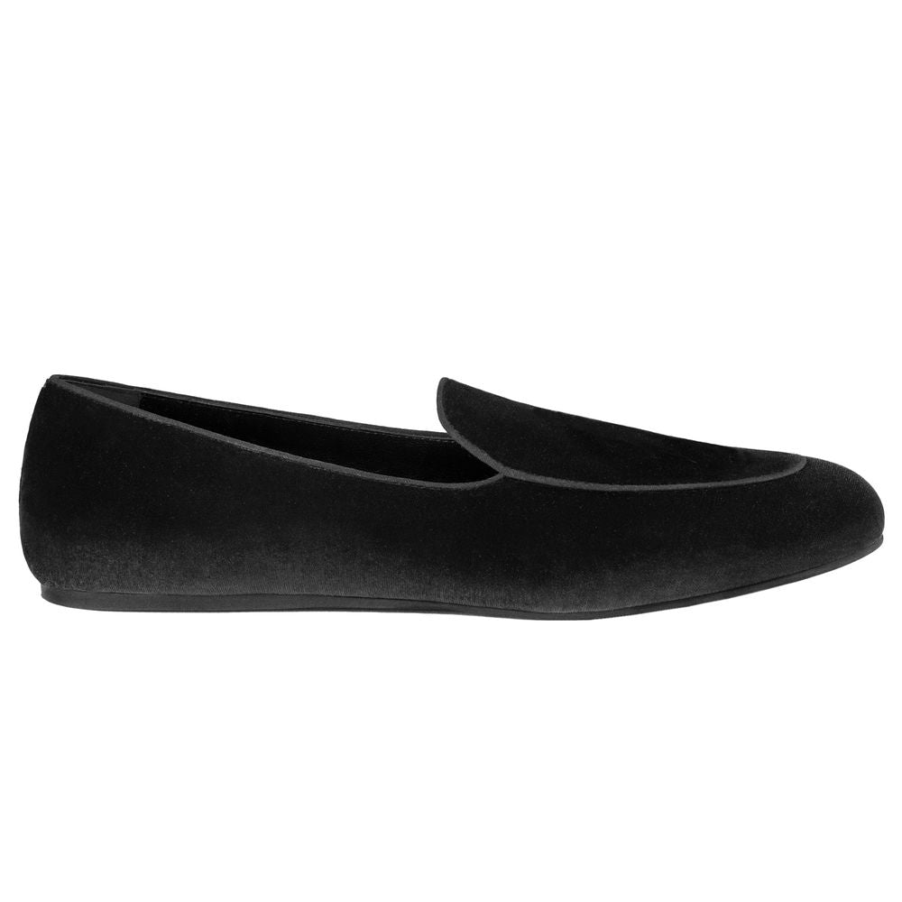 Charles Philip Črni žametni unisex mokasin