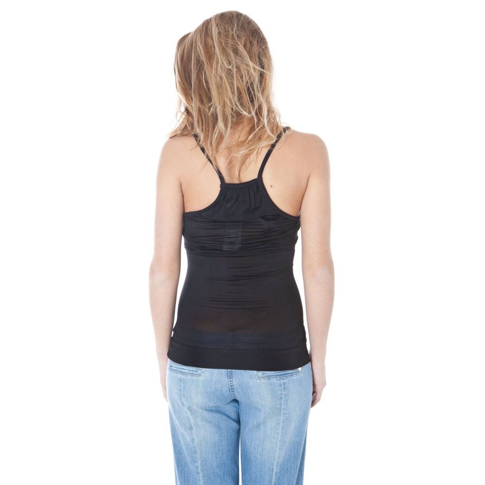 Datch Black Viscose Tank Top