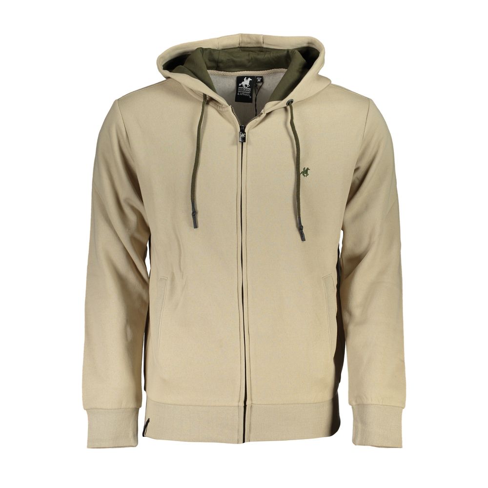 U.S. Grand Polo Chic Beige Pulover s kapuco in zadrgo