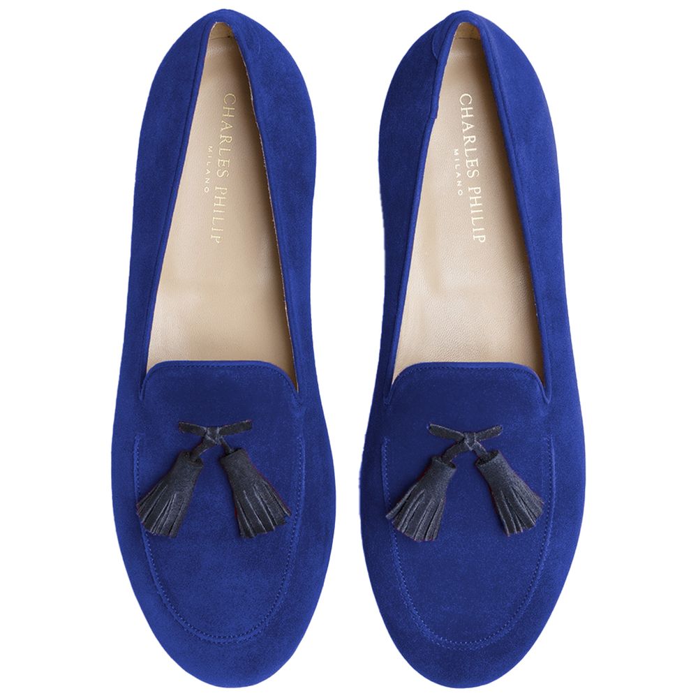 Charles Philip Modra teletina Unisex mokasina