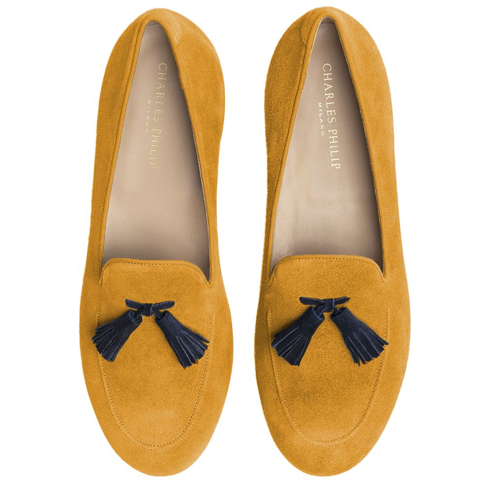 Charles Philip Yellow Calfskin Loafer