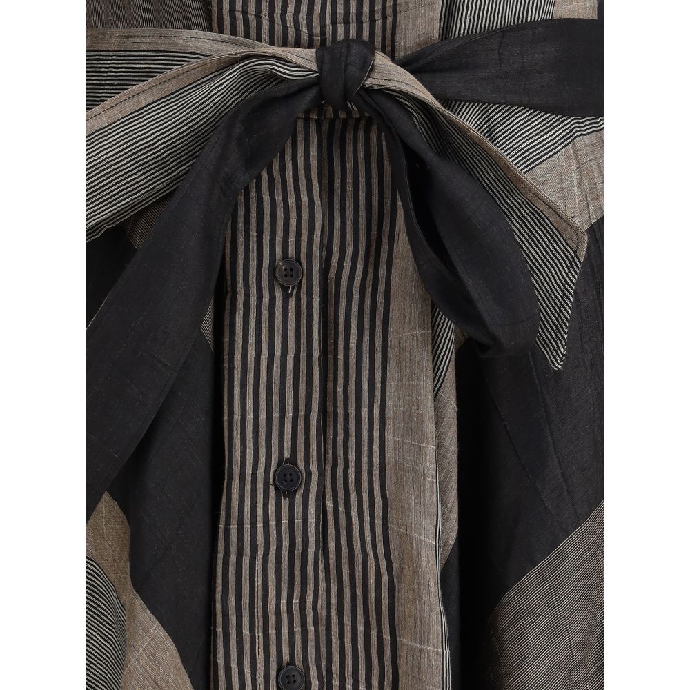 Sara Roka Chemisier striped Dress