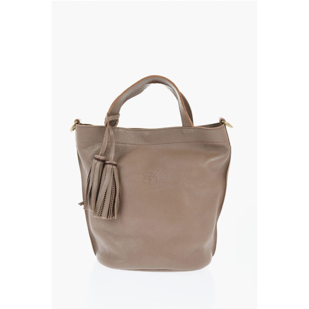 Il Bisonte Textured Leather Bucket Bag