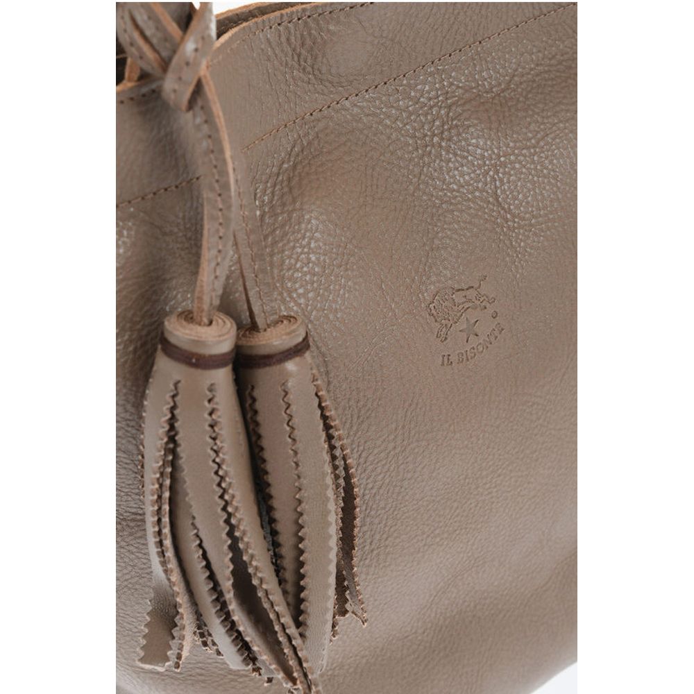 Il Bisonte Textured Leather Bucket Bag