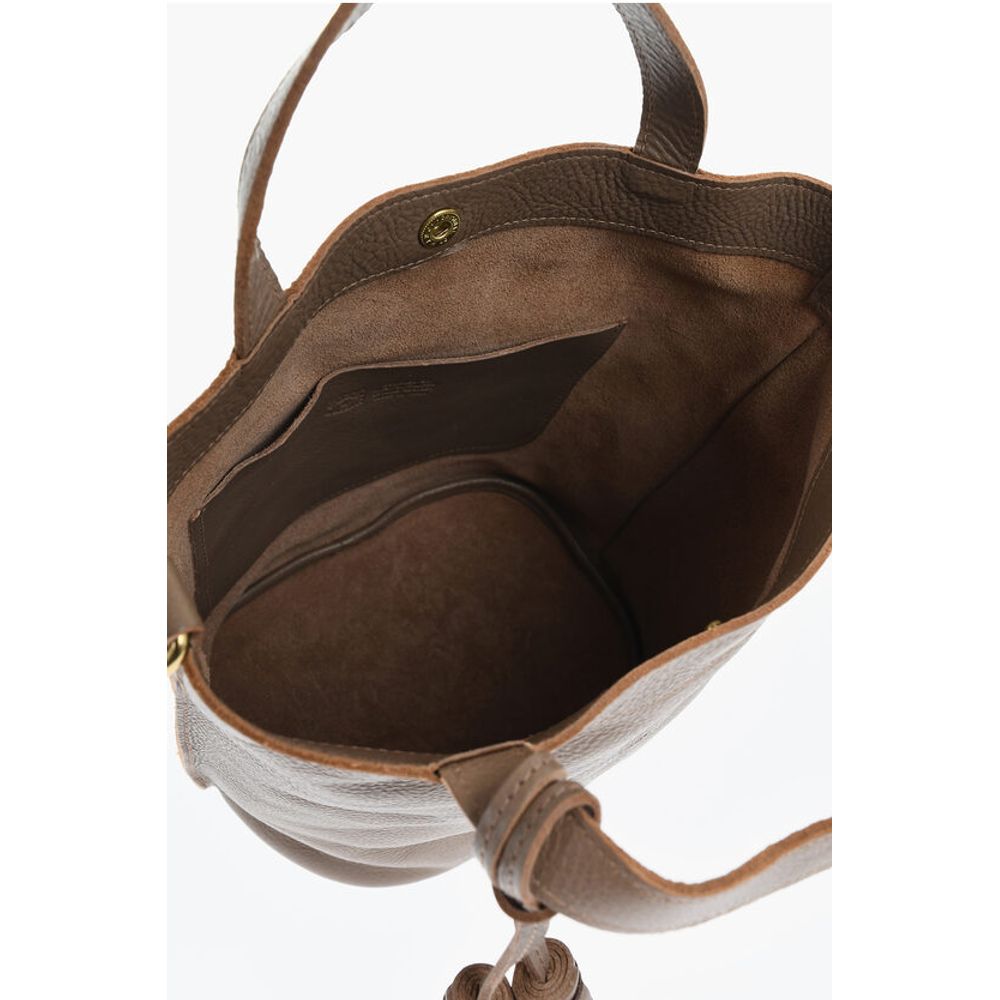 Il Bisonte Textured Leather Bucket Bag