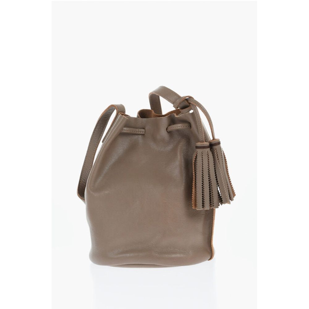 Il Bisonte Textured Leather Bucket Bag