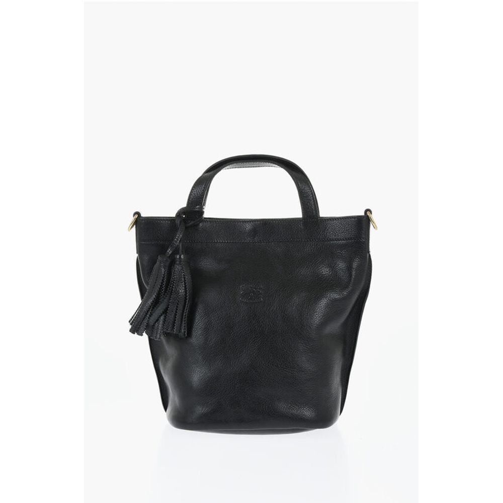 Il Bisonte Textured Leather Bucket Bag