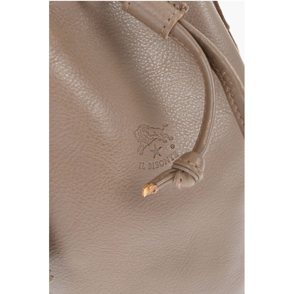 Il Bisonte Textured Leather Bucket Bag