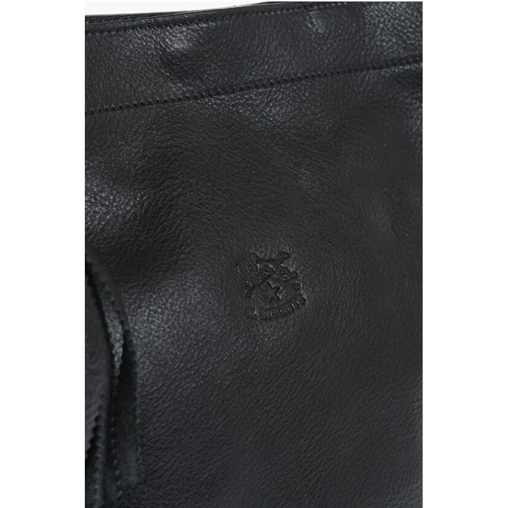 Il Bisonte Textured Leather Bucket Bag