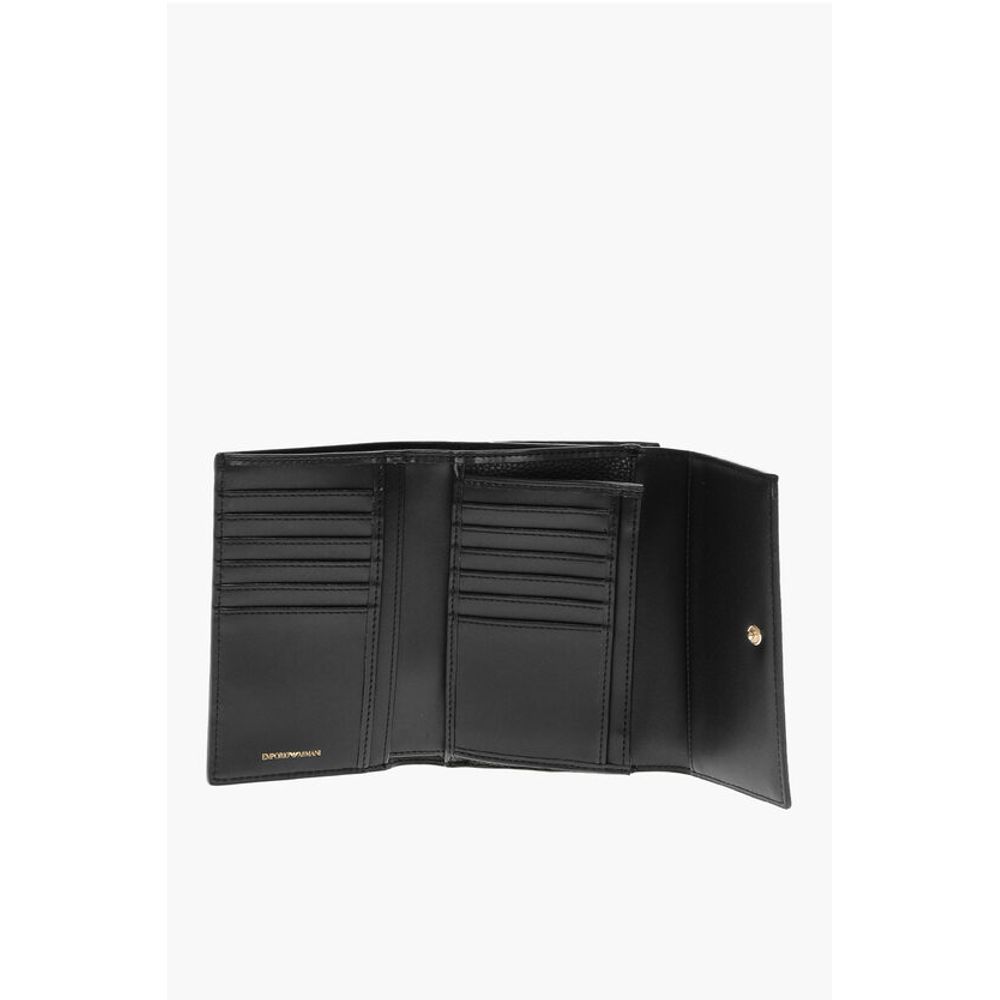 Armani EMPORIO Textured Faux Leather Bi-Fold Wallet