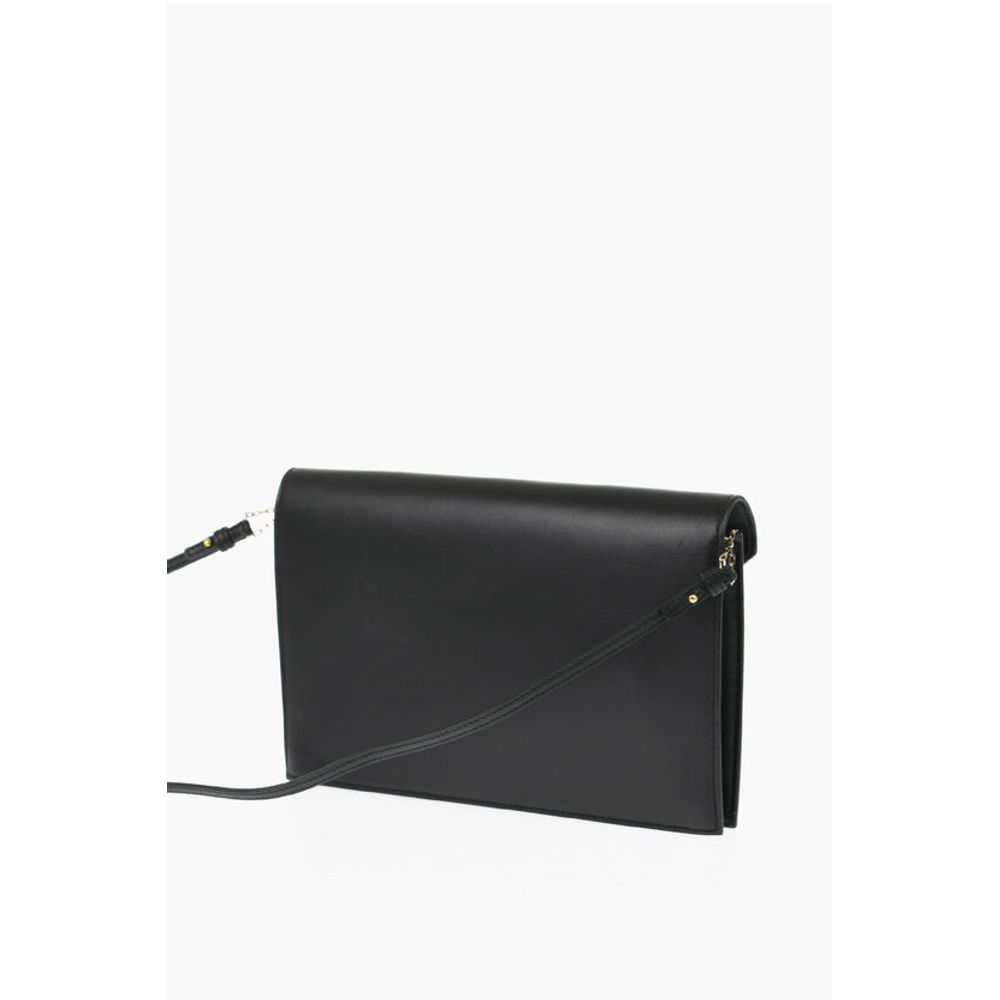 Victoria Beckham Leather Shoulder Messanger Bag with Golden Closure