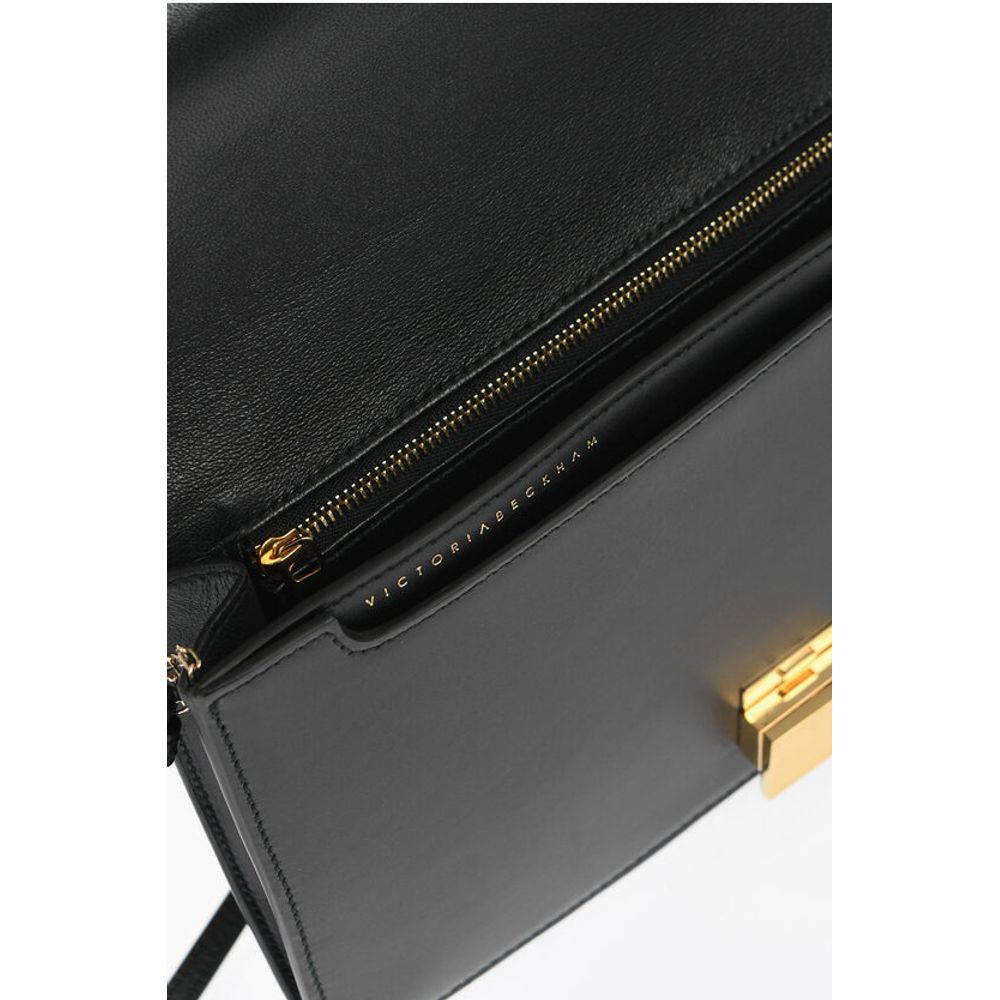 Victoria Beckham Leather Shoulder Messanger Bag with Golden Closure