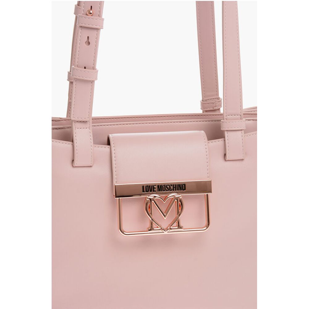 Moschino LOVE 3 Compartment Faux Leather Tote Bag