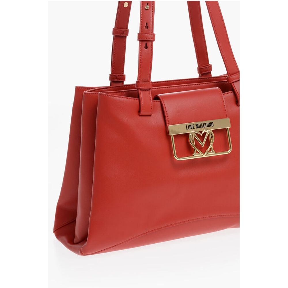 Moschino LOVE 3 Compartment Faux Leather Tote Bag