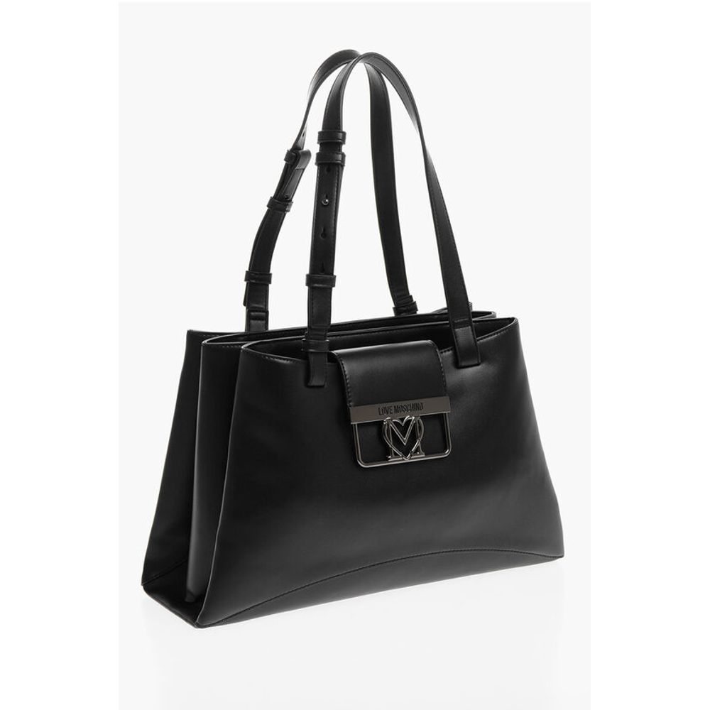 Moschino LOVE 3 Compartment Faux Leather Tote Bag