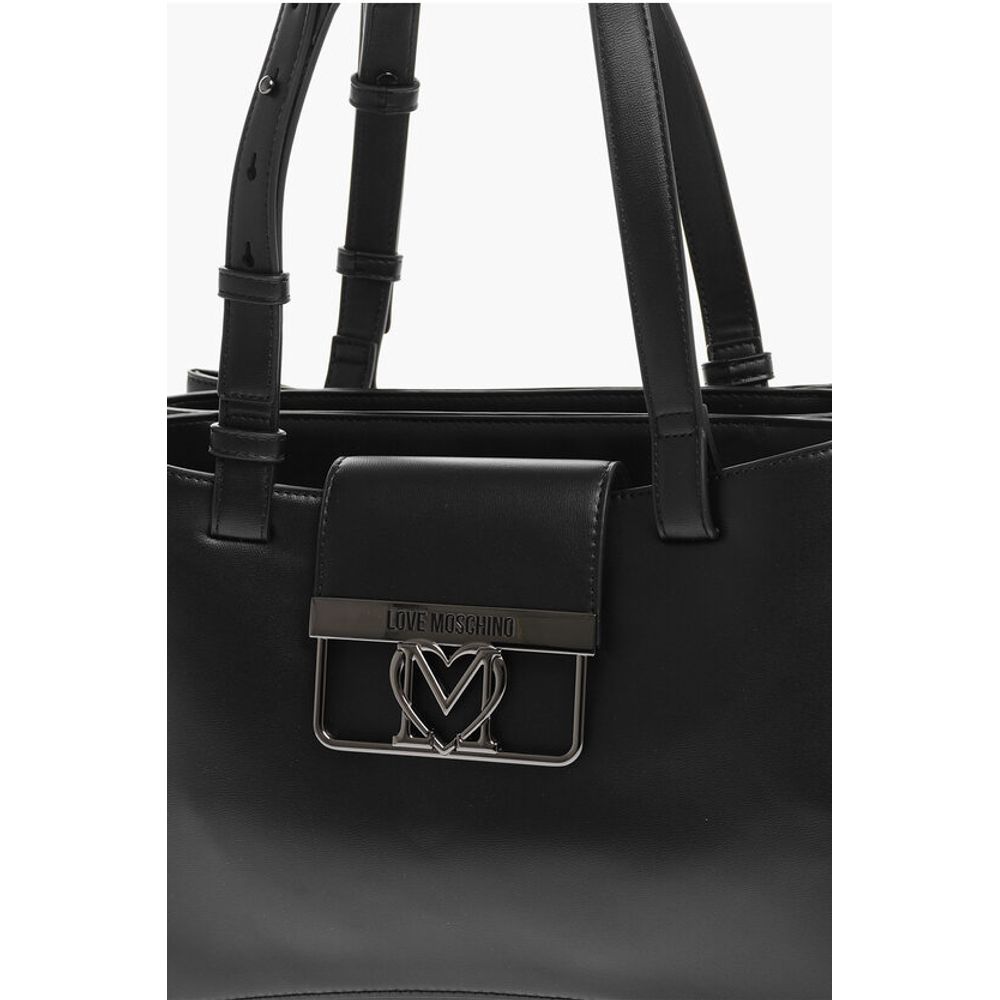 Moschino LOVE 3 Compartment Faux Leather Tote Bag