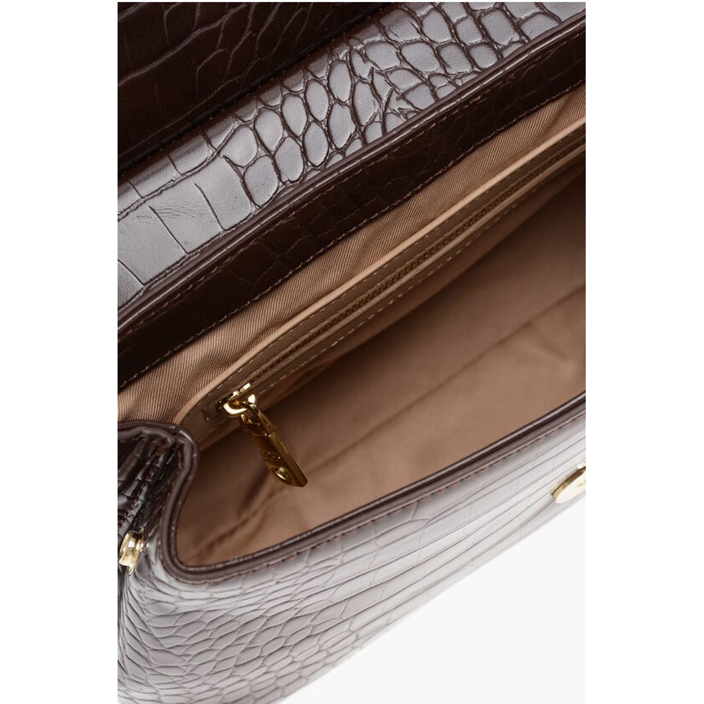 Moschino LOVE Faux Leather Bag with Golden Details and Removable Shou
