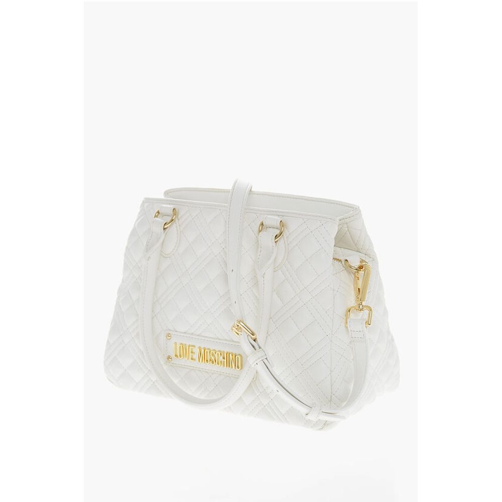 Moschino LOVE Quilted Textured faux Leather with a LM Logo