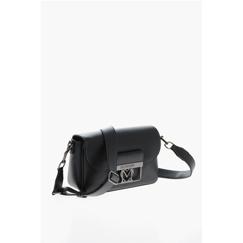 Moschino LOVE Faux Leather Bag with Silver-Effect Closure