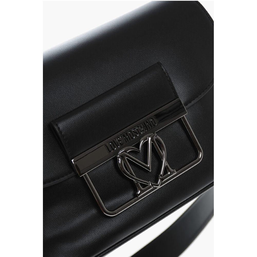 Moschino LOVE Faux Leather Bag with Silver-Effect Closure