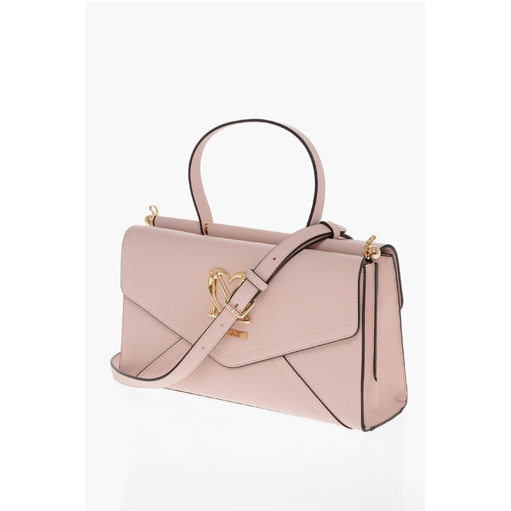 Moschino LOVE Faux Leather Envelope Bag with Removable Shoulder Strap