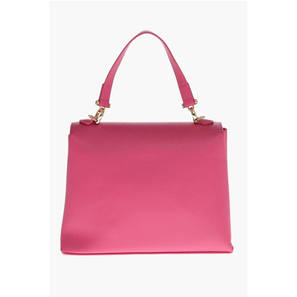 Moschino LOVE Saffiano Faux Leather Hande Bag with Removable Shoulder