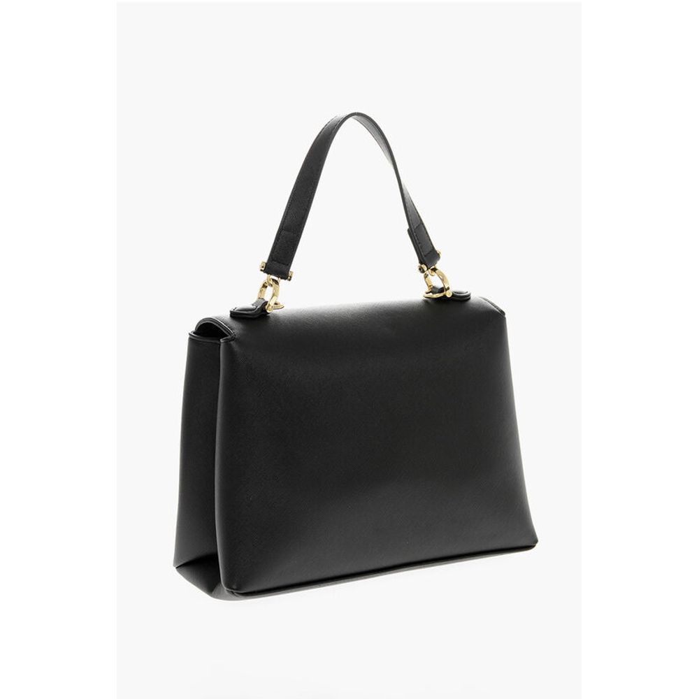 Moschino LOVE MOSCHINO Saffiano Faux Leather Hande Bag with Removable