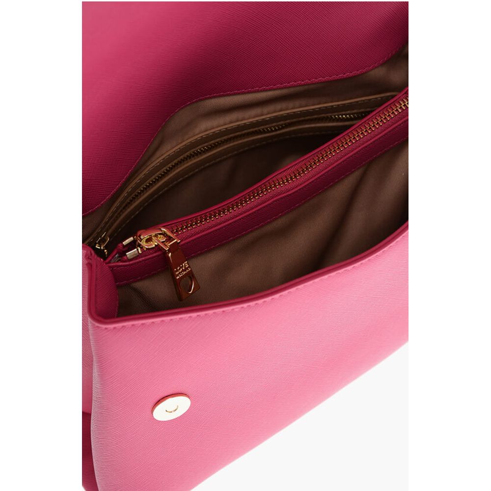 Moschino LOVE Saffiano Faux Leather Hande Bag with Removable Shoulder