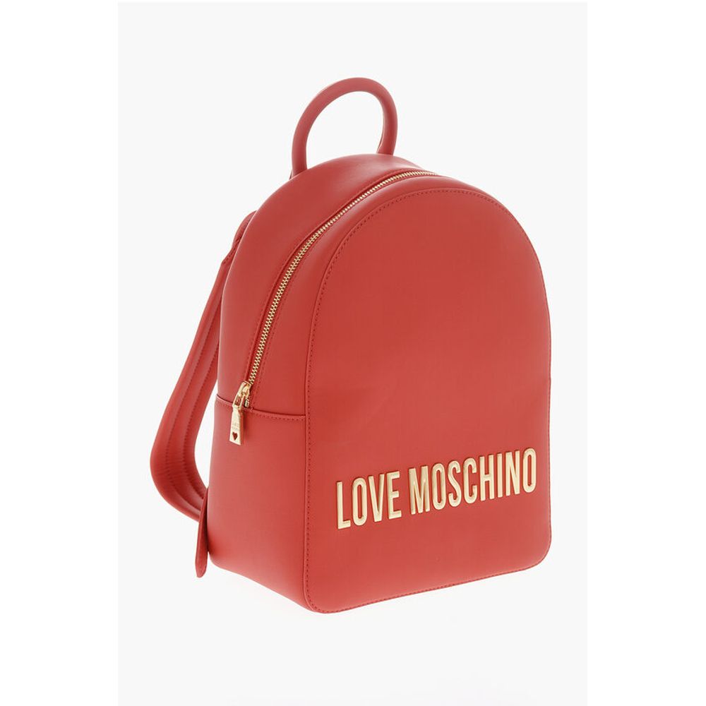 Moschino LOVE MOSCHINO Faux Leather Backpack with Lettering Logo