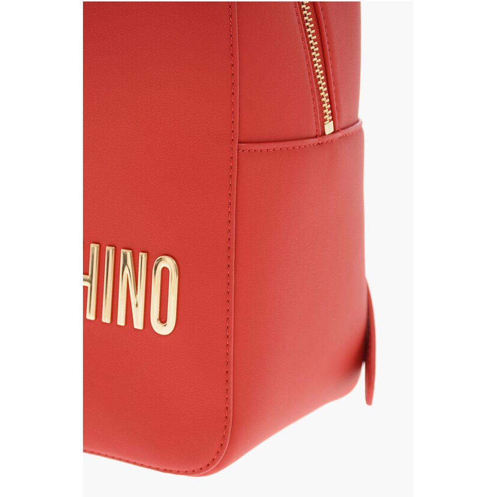 Moschino LOVE MOSCHINO Faux Leather Backpack with Lettering Logo