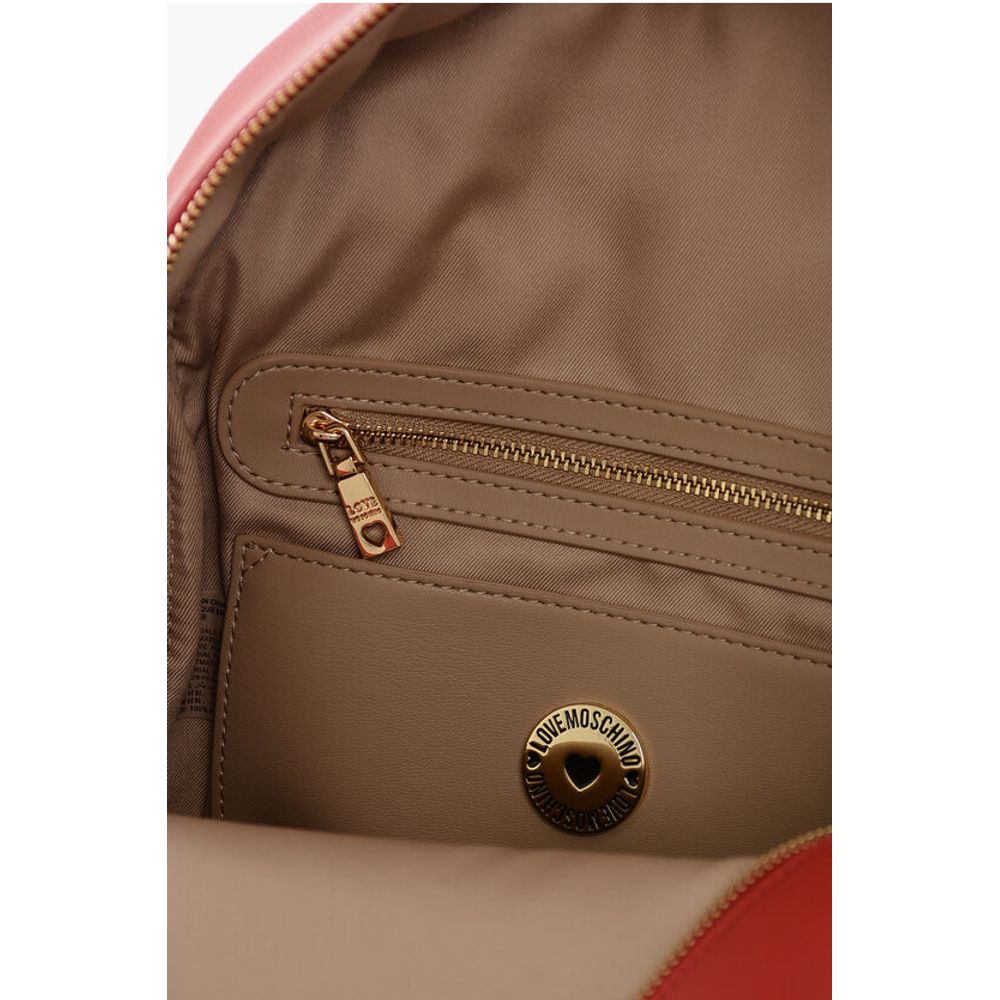 Moschino LOVE MOSCHINO Faux Leather Backpack with Lettering Logo