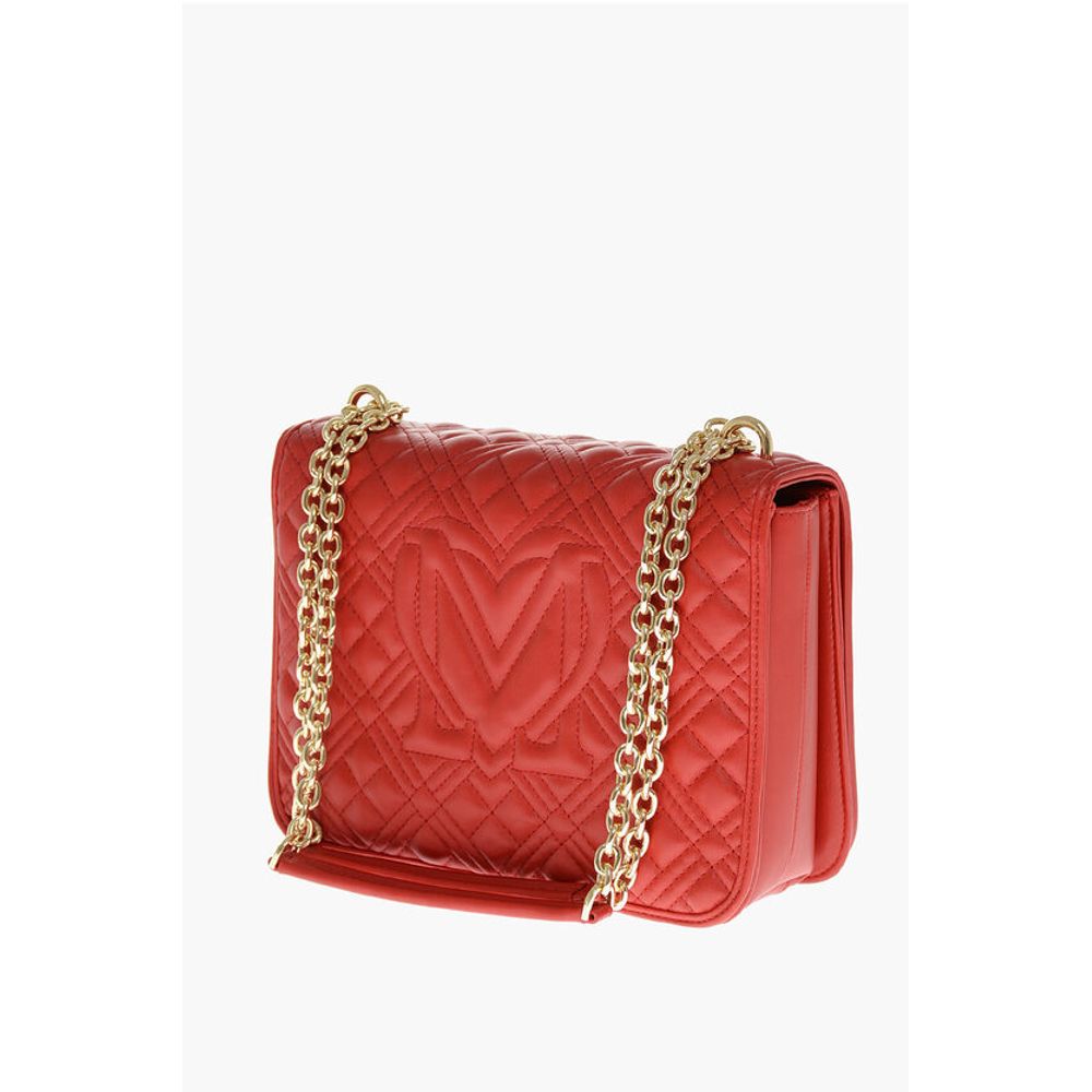 Moschino LOVE MOSCHINO Faux Leather Quilted Shoulder Bag with LM on t