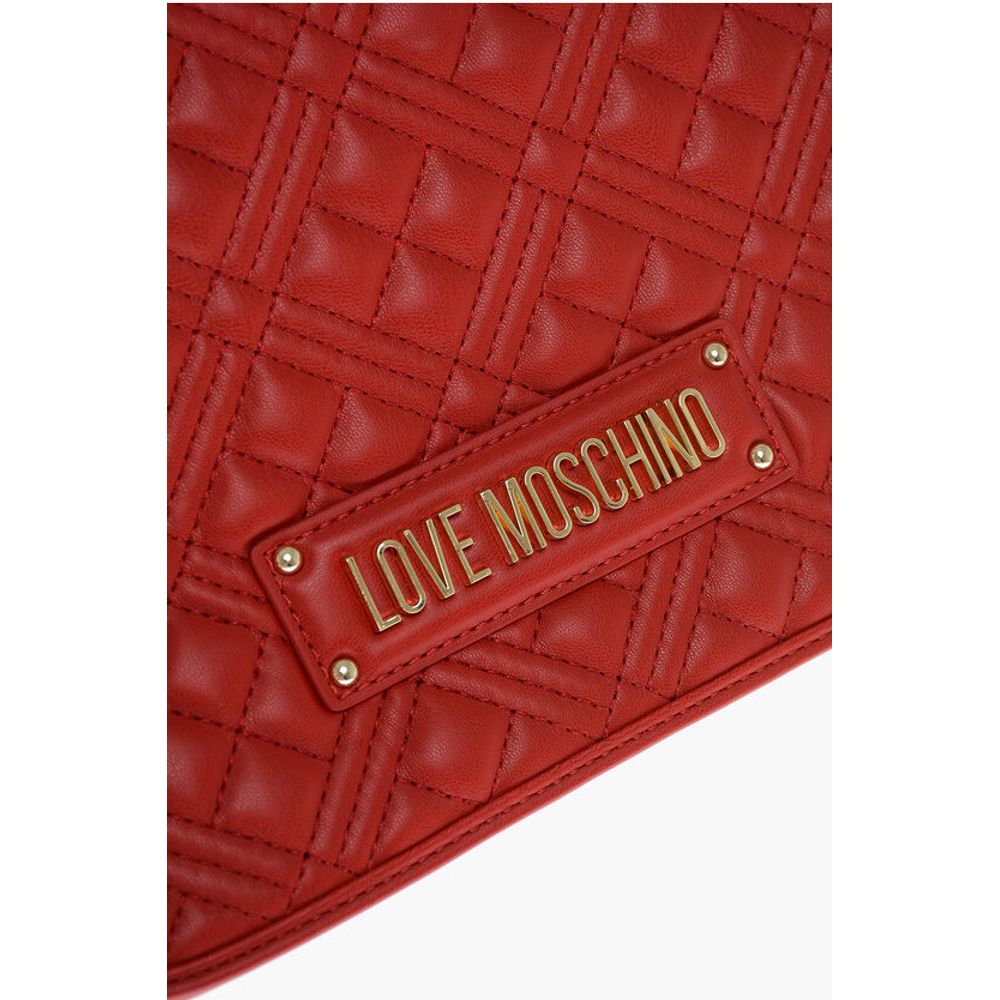 Moschino LOVE MOSCHINO Faux Leather Quilted Shoulder Bag with LM on t